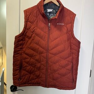 Columbia Women's OmniHeat Quilted Puffer Vest Rust Orange Red Winter Layering 2X